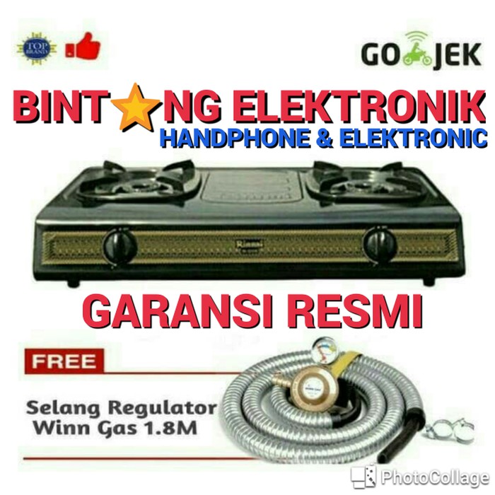 KOMPOR GAS RINNAI 522S+REGULATOR SELANG WINN GAS