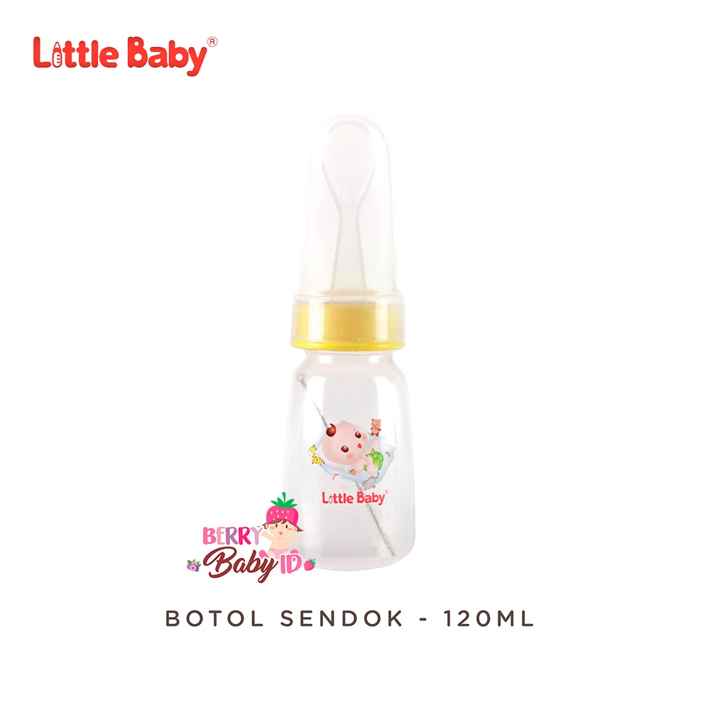 Little Baby Botol Sendok Bayi 120 Ml Perlengkapan Makan Bayi MPASI Berry Mart