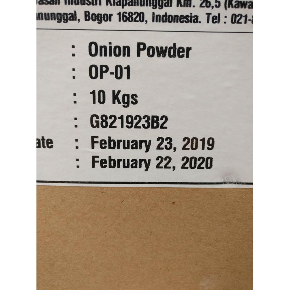 

Onion Powder / Bawang Bombay Bubuk 1 Kg Murni Halal Import Premium