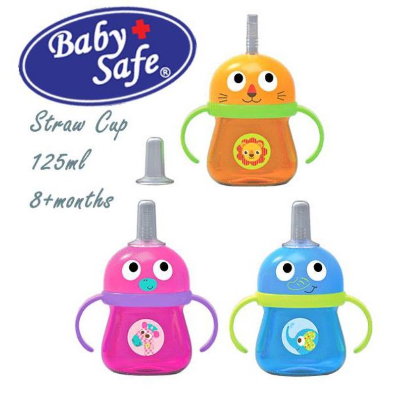 lov me❤  Baby Safe Bottle Straw Botol Sedotan ada tutupnya AP007