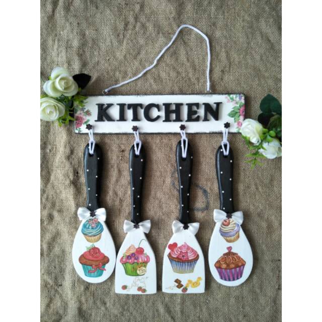Hiasan Dinding Dapur Hiasan Dinding Kayu Hiasan centong hias pajangan dapur Kayu