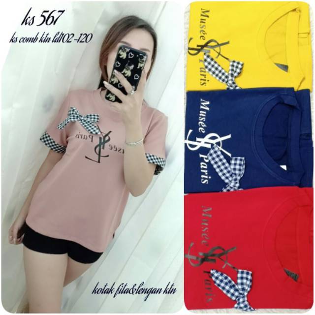 KAOS YSL KOMBI IMPORT TEBAL LD 105 CM FIT XL