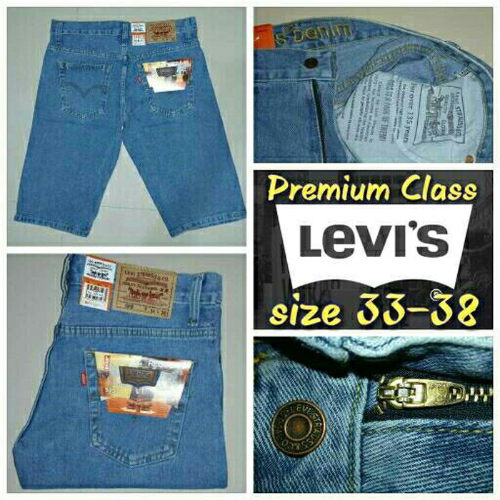 CELANA JEANS PENDEK PRIA LEVIS STANDAR BIOBLITZ KEREN / BIRU MUDA