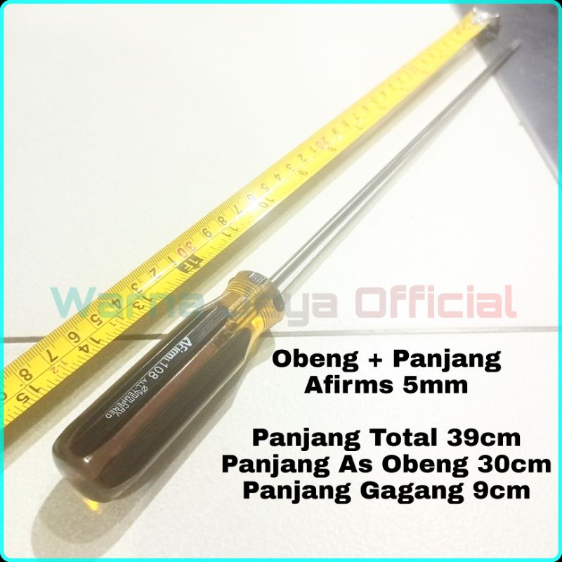 Obeng + Plus Panjang Obeng Ples Panjang 12" 5mm / 12 in inch 5 mm  39cm Afirms With Magnet Obeng Kar