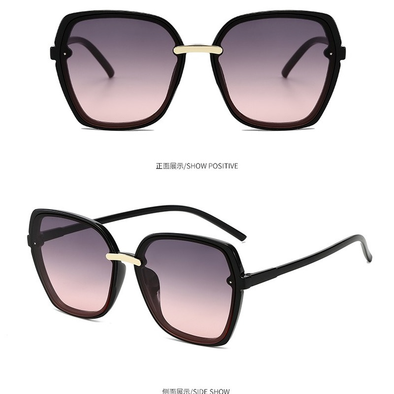 (YUZHU) COD Fashion Korea Oversized Frame Kacamata Retro Lady Aksesoris Anti UV Shades Wanita