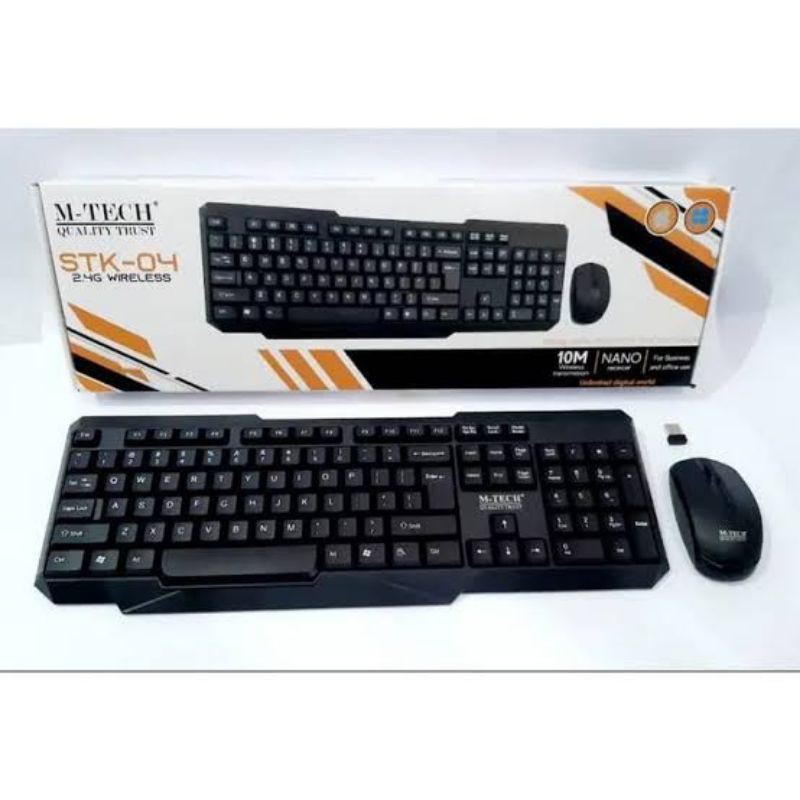 Mouse + Keyboard STK 04 wireless M-tech / mouse dan keyboard wireless