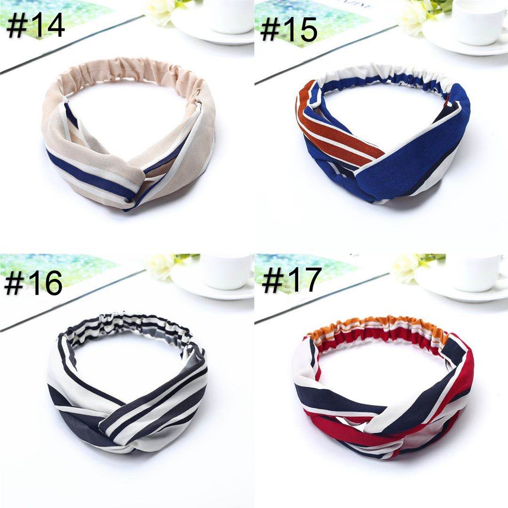 {Bayar Di Tempat} Bando Motif Wanita Hairband Elastis Karet Aksesoris Fashion Bando Import