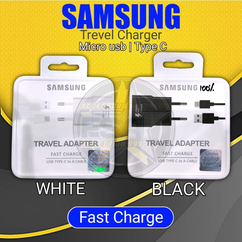 Charger SMG Original 100%Fast Charging Micro Usb &amp; Type c SMG S4 S5 S6 S7 A20 A30 A30s A50 U20  M30 M30s M21 M31