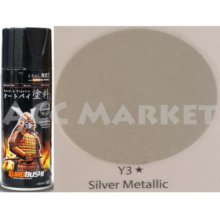 Pilox Samurai Pilok Pylox Perak Metalik Silver Y3