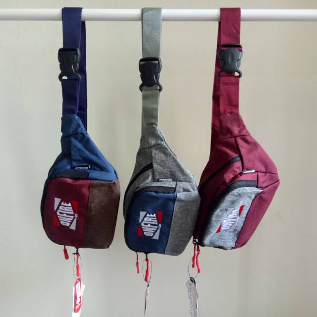 Tas slempang pria waistbag onfire original