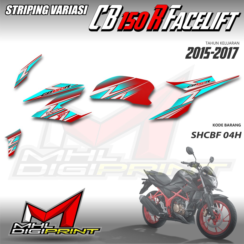 STRIPING VARIASI CB 150R FACELIFT - STIKER CB 150R - SHCBF 04