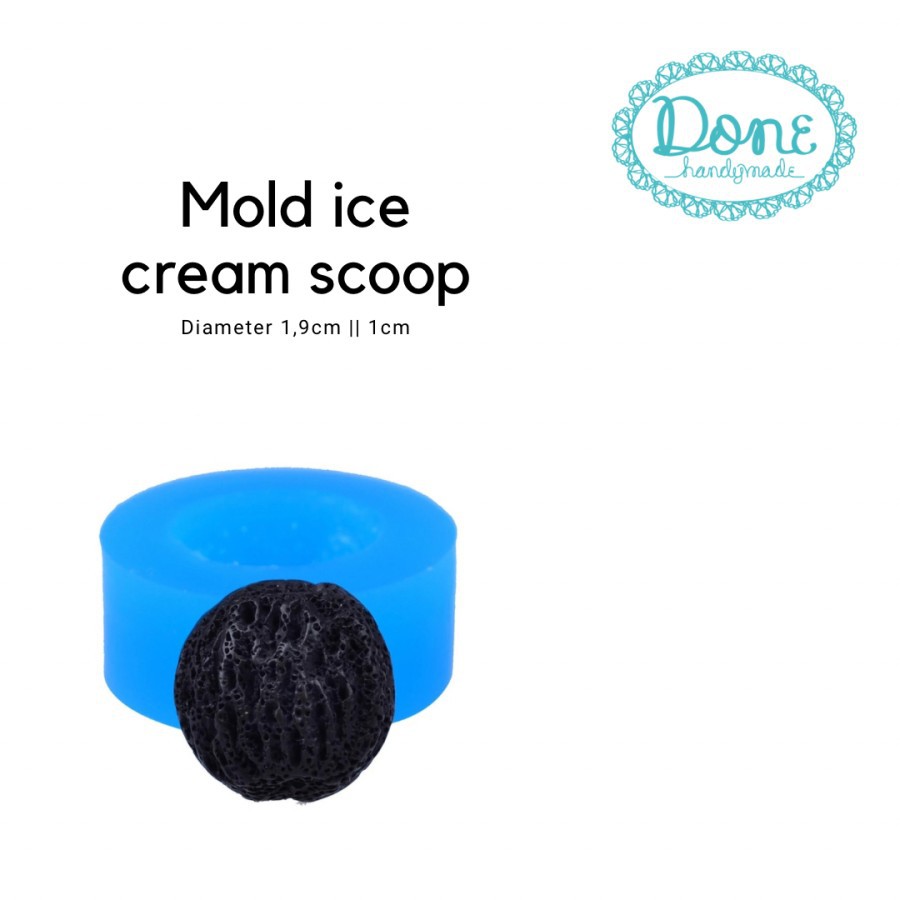 Mold clay cetakan clay ice cream scoop es krim cetakan fondant