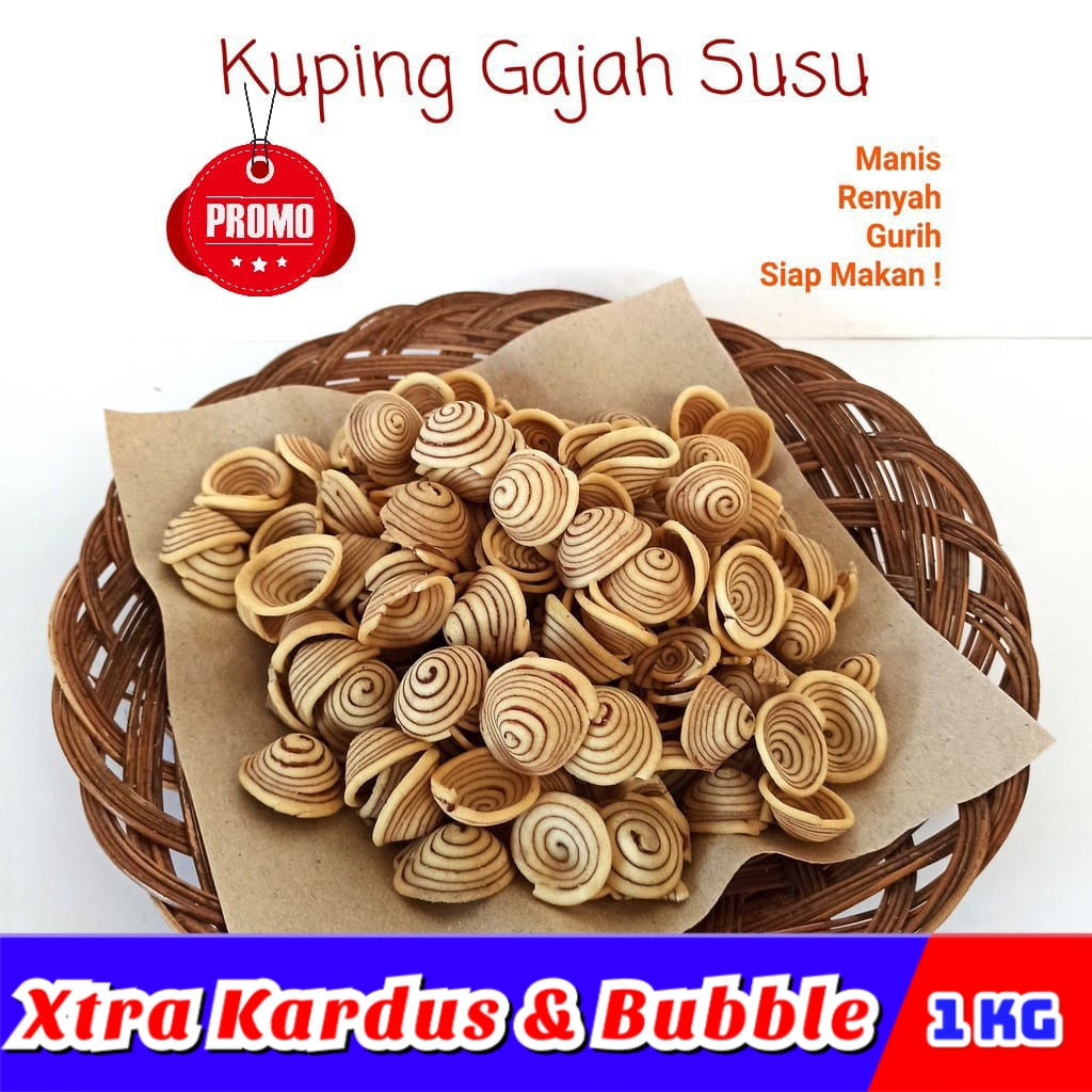 

[1Kg] Kuping Gajah Mini Cream Coklat PREMIUM - Jajanan Ngariung makanan ringan jajanan jadul snack kiloan