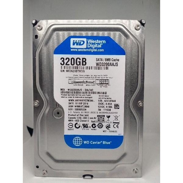 Hardisk Internal 320GB Sata WD  For PC CPU Cctv Computer