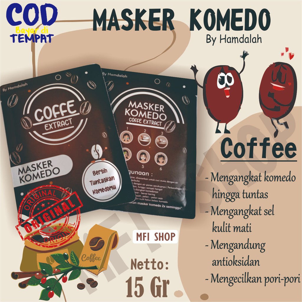 (BELI 2 FREE GIFT) MASKER KOMEDO BY HAMDALAH 10 GRAM