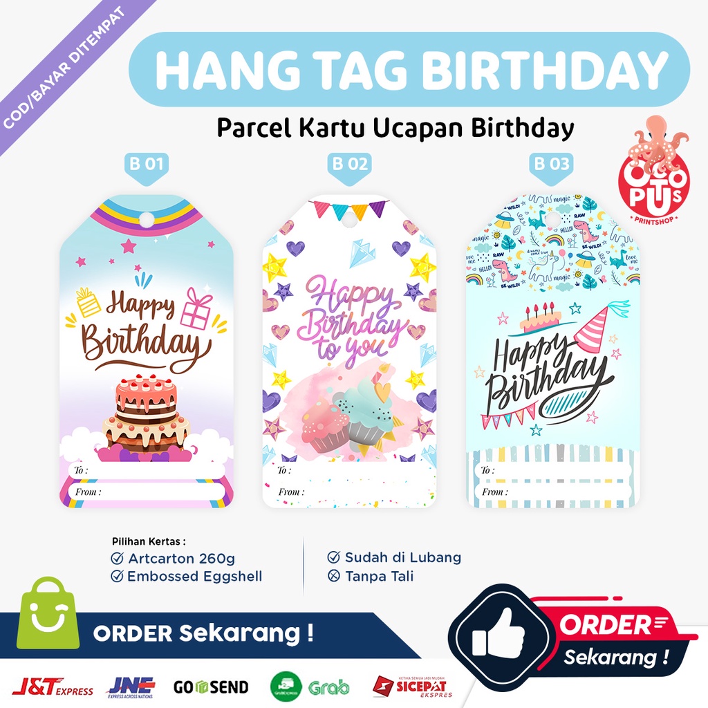 

Hang Tag Ulang Tahun Kado Hang Tag Parcel Kartu Ucapan Birthday Ultah