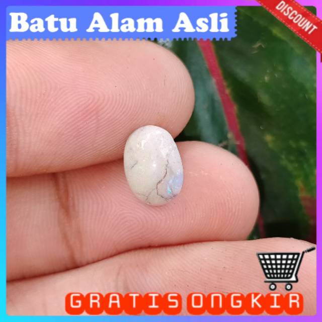 Batu kalimaya putih susu antik full kembang cahaya jarong batu asli natural alam batu cincin