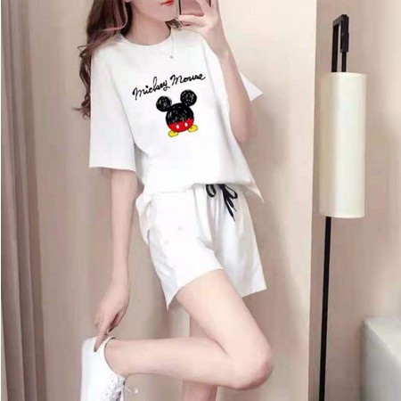 b003, import SETELAN IMPORT Mickey Mouse Homewear Set Top &amp; Shorts