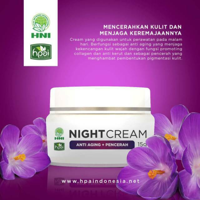 

NIGHT CREAM HNI HPAI KRIM MALAM HPAI