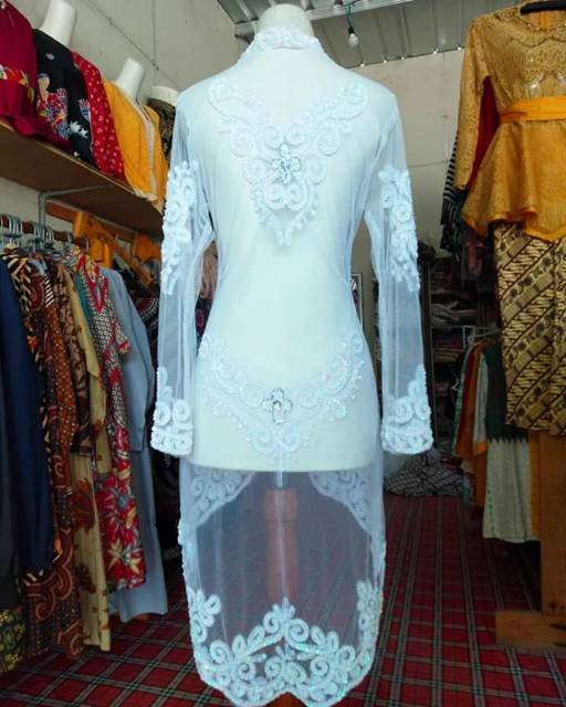 Setelan kebaya akad manten nikahan full Payet