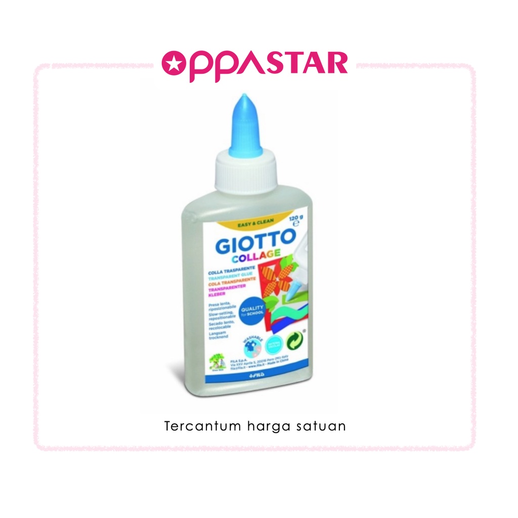 

Lem Kertas Cair Bening Transparan Giotto Collage 120 gr Washable -p