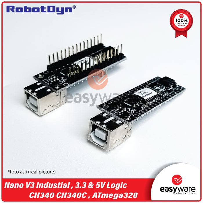 RobotDyn Nano Industrial 3.3V 5V CH340 CH340C Nano V3 Industrial