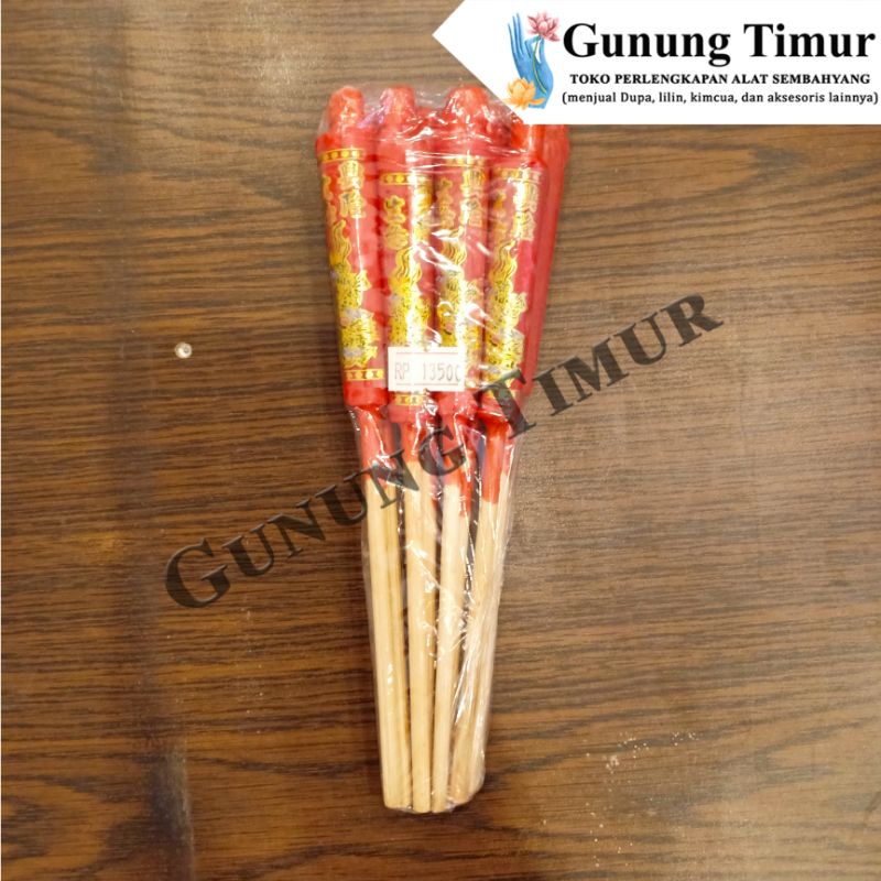 Lilin Merah Naga 3 inch / Lilin Merah isi 8 batang / Lilin Sembahyang