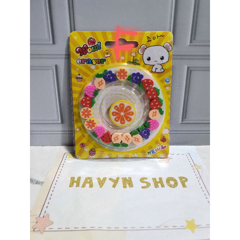 penghapus lingkaran lucu imut/stip fancy/hapusan anak-F