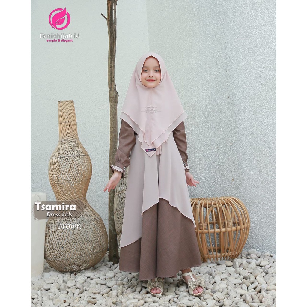 Gamis Anak Cerutty Mewah Tsamira Dress Kids By Fania Hijab Dress Kids Terbaru Bahan Amira Mix Cerutt