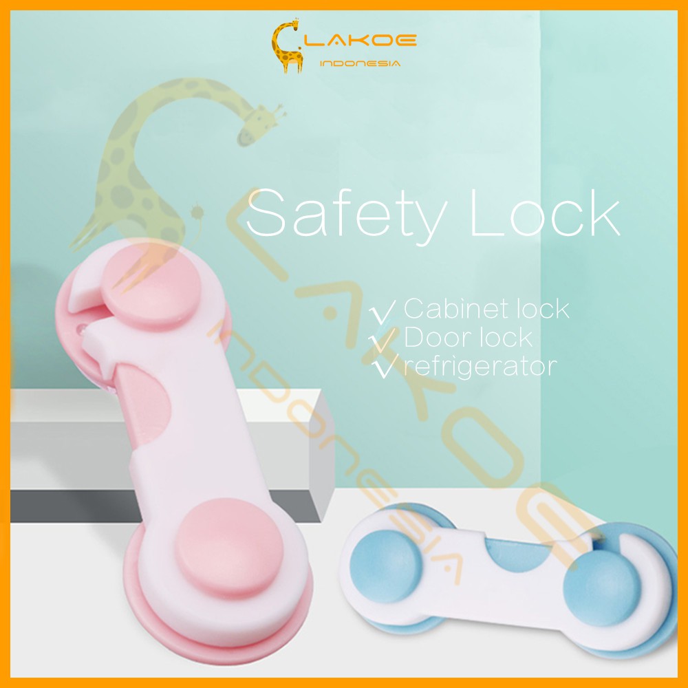 LAKOE Pengaman Pintu Lemari, Laci / Safety Lock / Pengunci laci