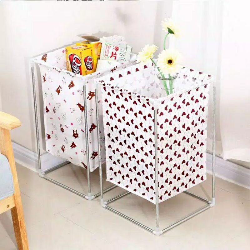 KERANJANG BAJU KOTOR LAUNDRY KOTAK MOTIF/ LAUNDRY BAG KERANJANG