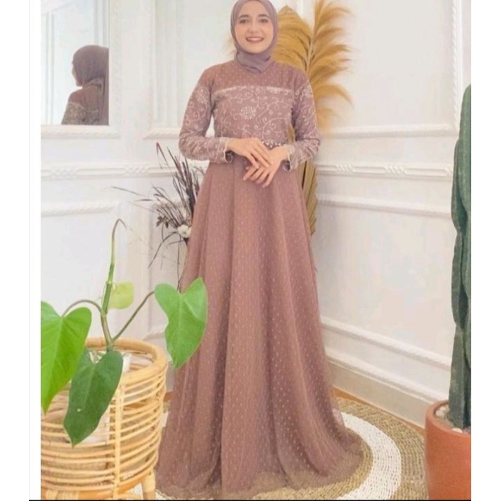 gaun muslimah - gaun kondangan - Dress muslimah