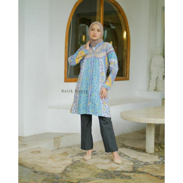 TUNIK BATIK MODERN SOFTCOLOR JASMINE TERBARU || ATASAN WANITA || M-L-XL-XXL-XXXL