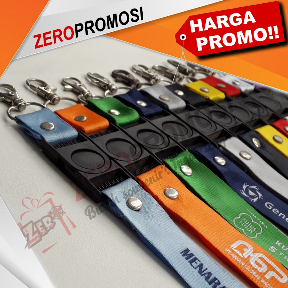 

Tali Lanyard ID Card Lebar 2cm Bahan Nylon Custom Logo