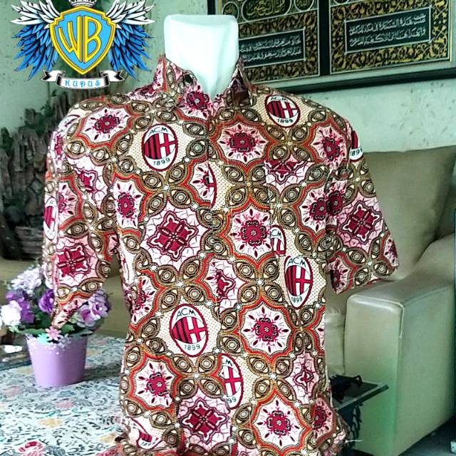 Kemeja Batik Bola AC Milan