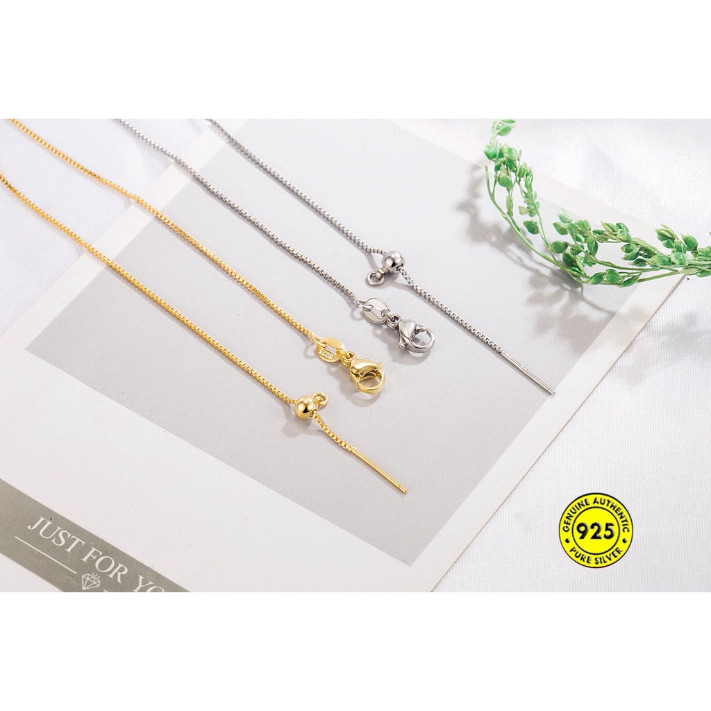 Kalung Rantai 18K Bahan Silikon Adjustable Dengan Jarum Untuk Wanita