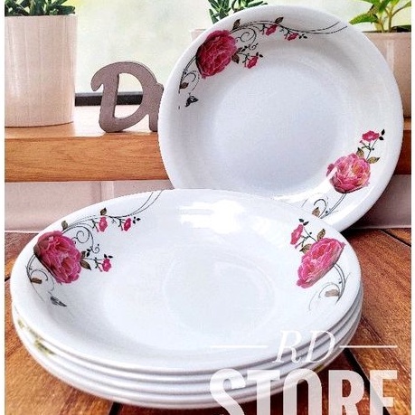 PROMO 6.PCS PIRING MAKAN CEKUNG MOTIF BAHAN MELAMINE WARE TEBAL DAN ANTI PANAS