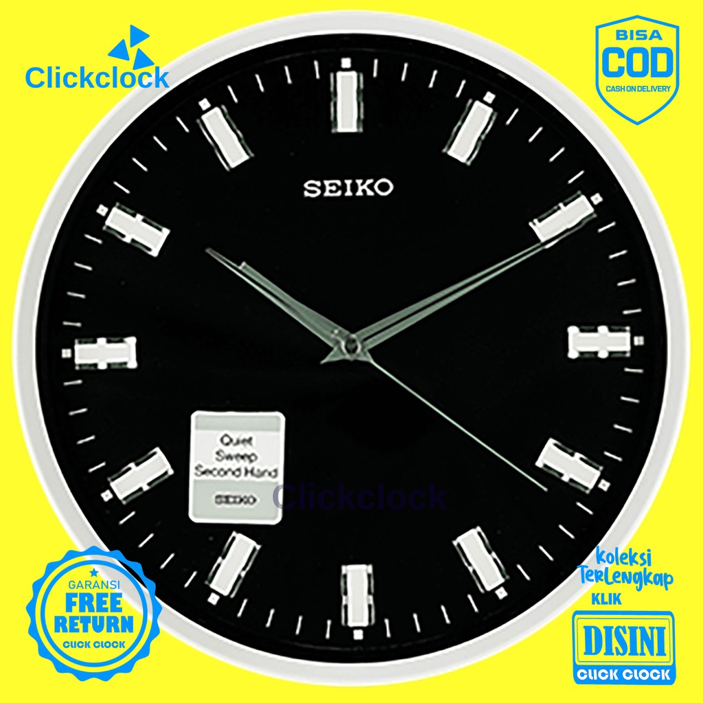 Jam Dinding Quartz Minimalis Cream Seiko 703-W Besar Hiasan Dinding Murah