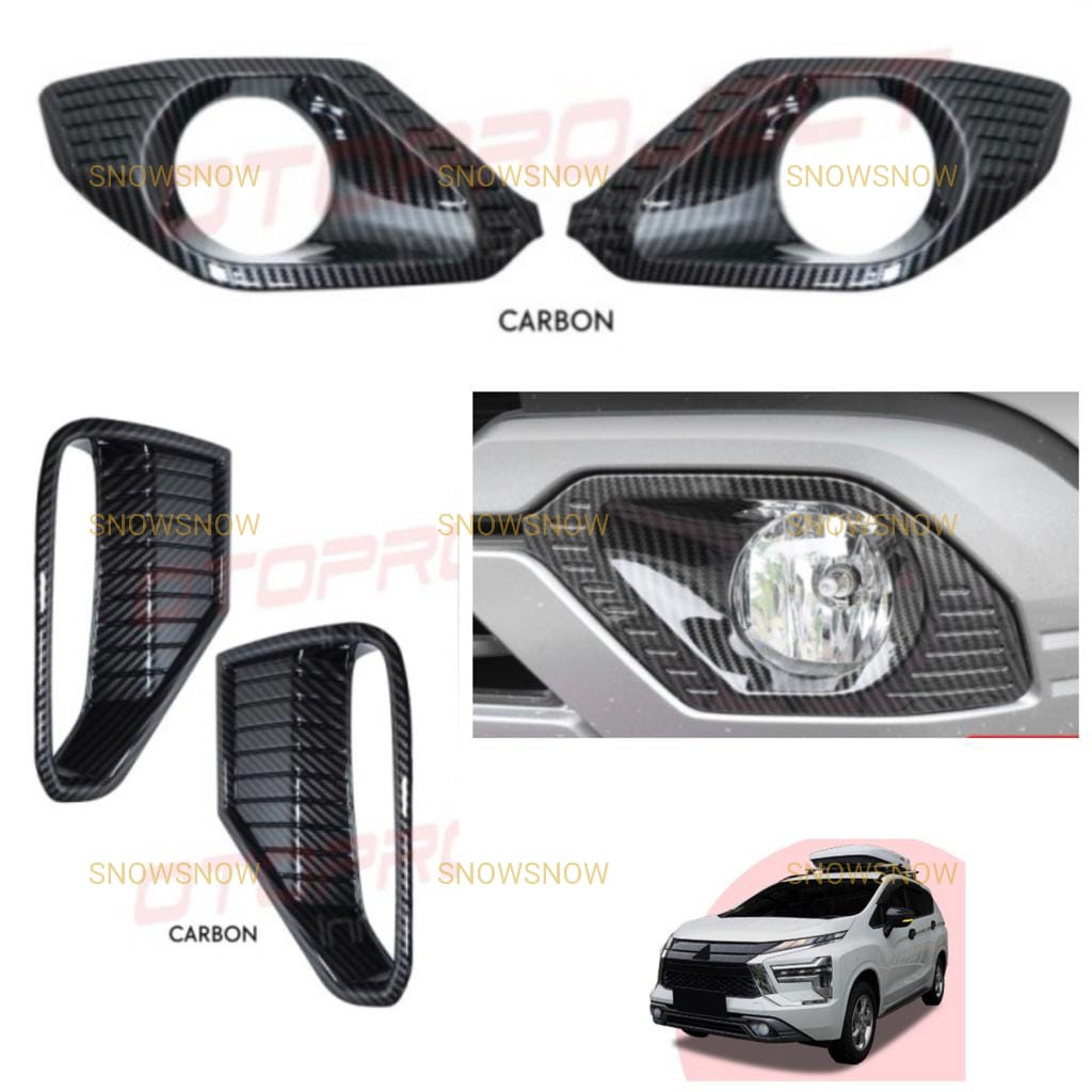 Paket Foglamp Reflektor Cover Xpander 2021 2022 2023 Up Carbon Chrome