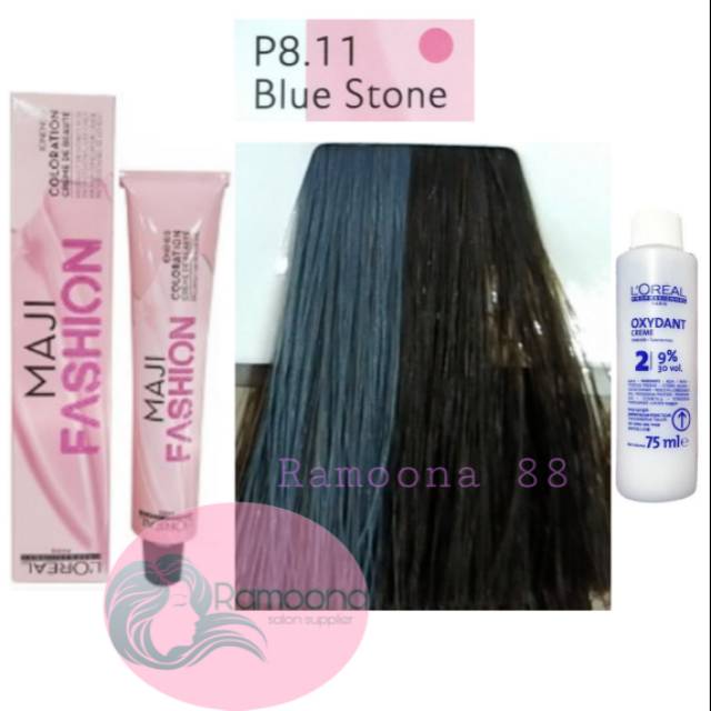 L'OREAL LOREAL MAJIFASHION MAJI FASHION P8.11 Blue Stone + Oxydant