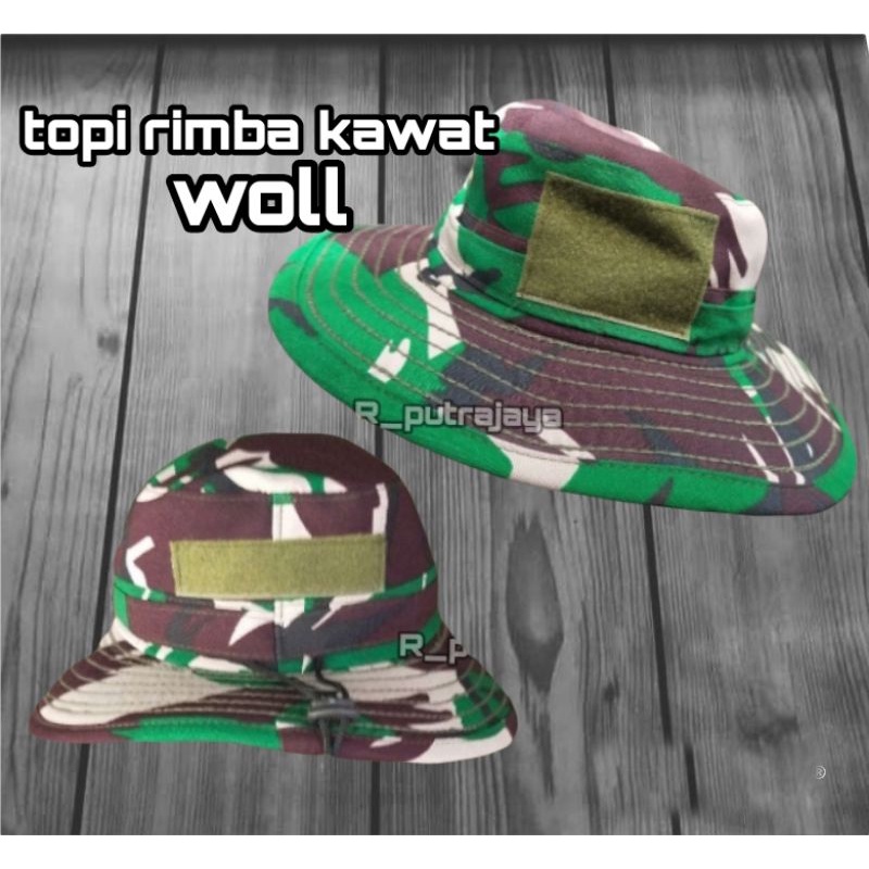 TOPI RIMBA LORENG MALPINAS BAHAN SRITEX/ RIPSTOP/Topi rimba loreng malvinas standar TNI topi rimba army tactical airsofter outdoor