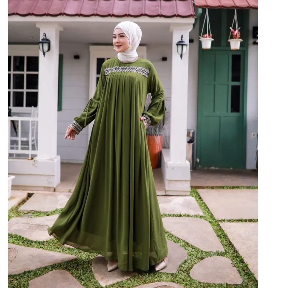 Koleksi Terbaru.. Baju Wanita Gamis Putih Gamis jumbo Anggun Maxy Dress Pesta Gamis Dewasa Baju Leng