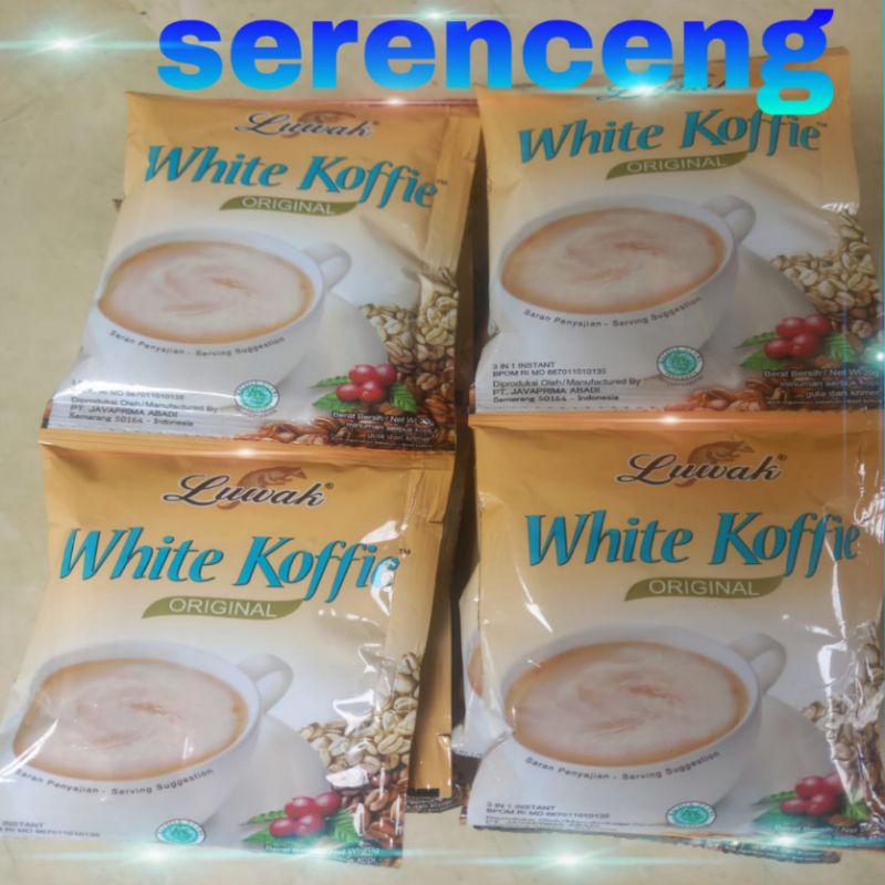 

kopi luwak white coffee 1 renceng isi 10 sachet