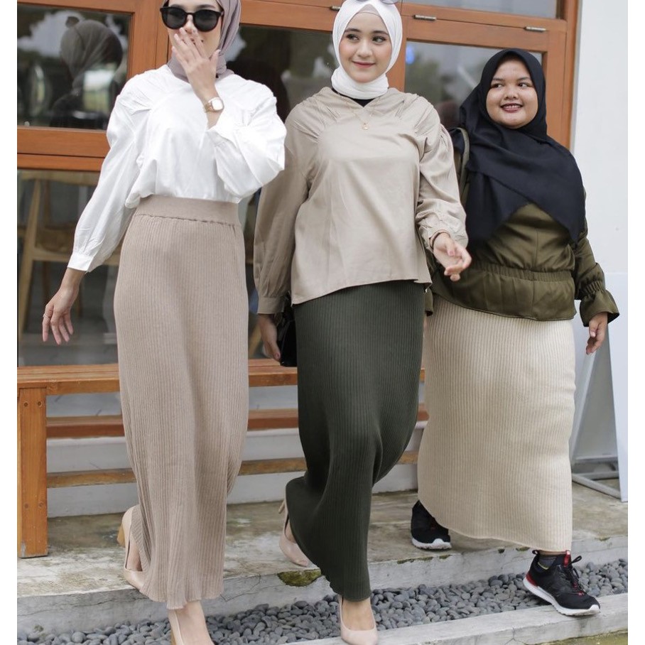 Rok span Rajut Rok wanita Rajut span Rajut Premium