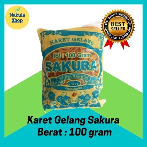 Karet Gelang Kuning Sakura 100 gram 14mm Kuat dan Elastis