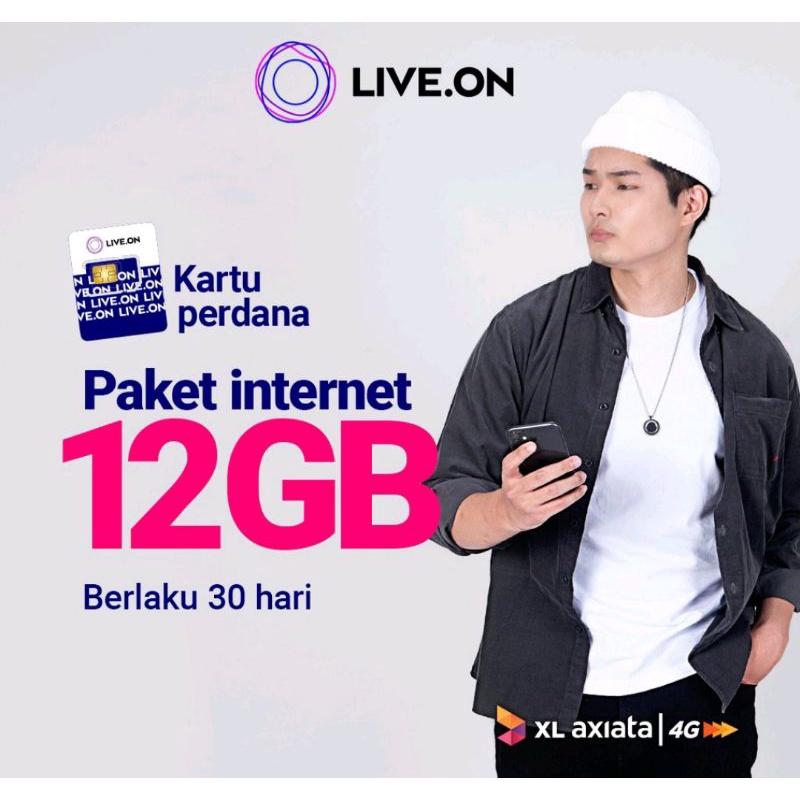 Perdana XL Live.On dengan paket 12GB (Hanya Internet)