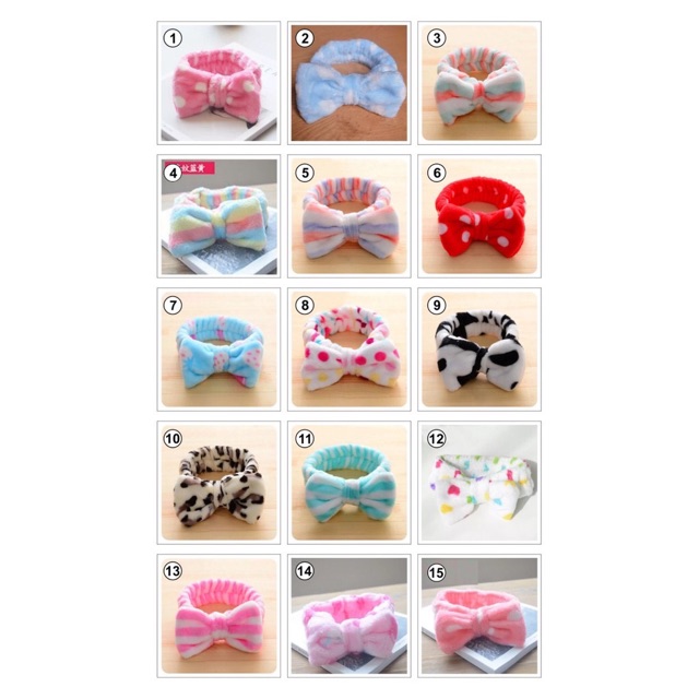 `ღ´ PHINKL `ღ´ ░a░k░s░e░s░o░r░i░s░ Bandana pita bludru import good quality untuk cuci muka atau facial