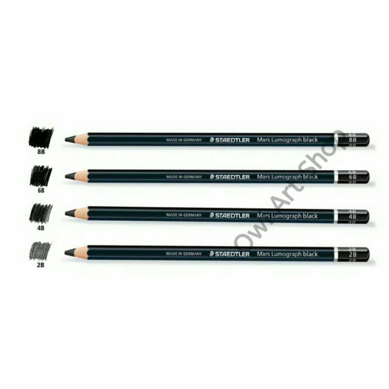 

Pensil Staedtler Black / Staedler Mars Lumograph Black (2B, 4B, 6B, 8B)