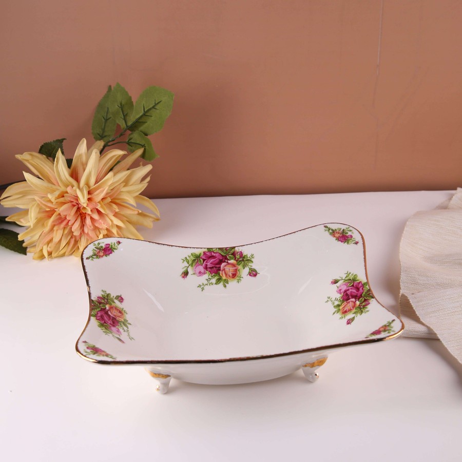 TEMPAT BUAH KERAMIK ROYAL ROSE GARDEN CAPODIMONTE - ABP2015VA