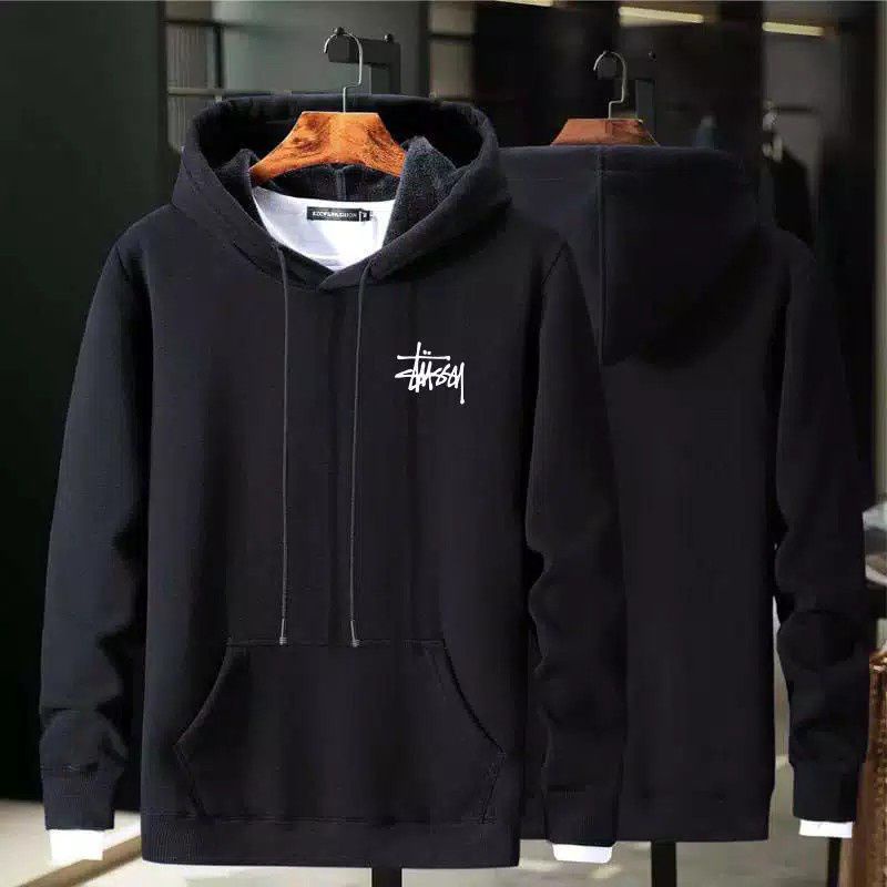 COD Jaket Sweater Hoodie Pria Distro STUSSy Original Sweater Polos Jumbo S-XXXL